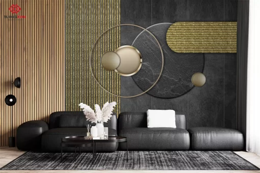Tranh dán tường 3D trừu tượng nghệ thuật TDT1482