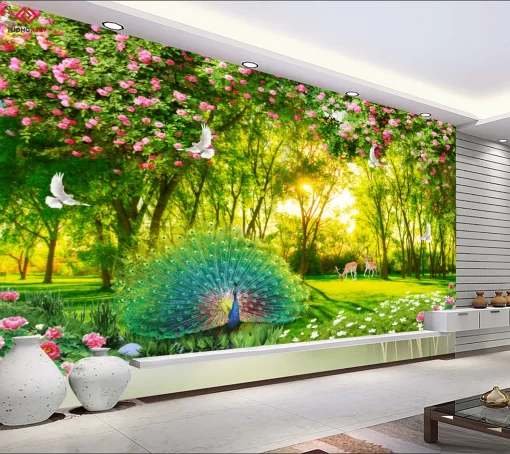 Tranh dán tường 3D phong cảnh thiên nhiên TDT1483