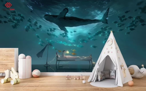 Tranh dán tường 3D phong cảnh đại dương TDT1260