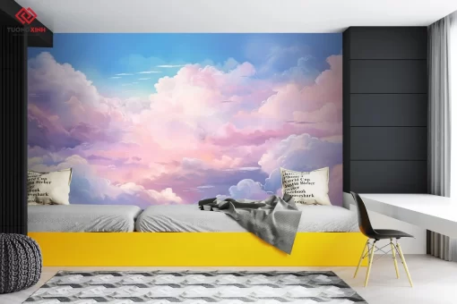 Tranh dán tường 3D phong cảnh bầu trời TDT1389
