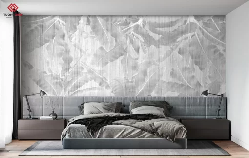 Tranh dán tường 3D lá cây nghệ thuật TDT1391