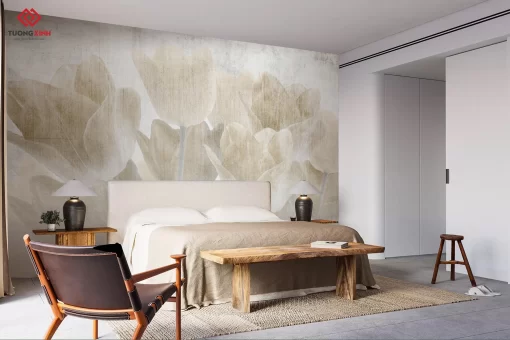 Tranh dán tường 3D bông hoa nghệ thuật TDT1396