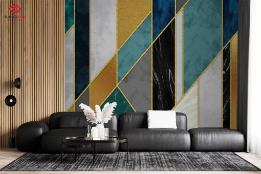 Tranh dán tường 3D trừu tượng nghệ thuật TDT1498