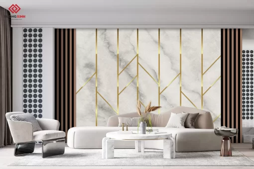 Tranh dán tường 3D trừu tượng nghệ thuật TDT1500