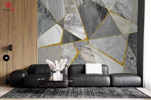 Tranh dán tường 3D trừu tượng nghệ thuật TDT1501