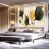 Tranh dán tường 3D lá cây nghệ thuật TDT1400