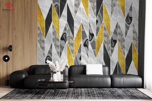 Tranh dán tường 3D trừu tượng nghệ thuật TDT1502