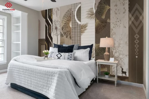 Tranh dán tường 3D trừu tượng nghệ thuật TDT1401