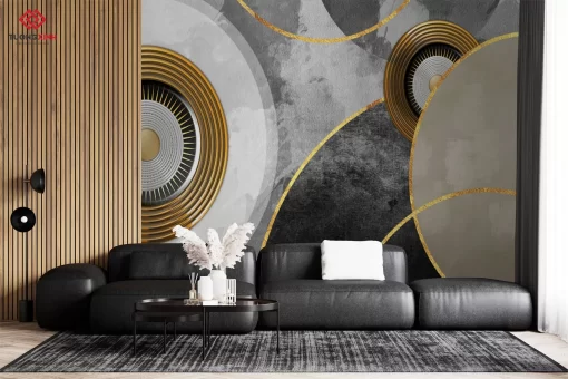 Tranh dán tường 3D trừu tượng nghệ thuật TDT1506