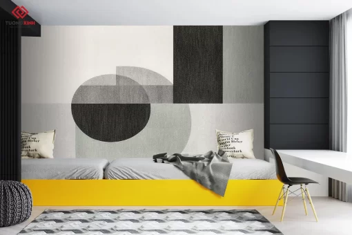 Tranh dán tường 3D trừu tượng nghệ thuật TDT1402