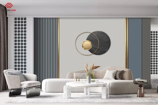 Tranh dán tường 3D trừu tượng nghệ thuật TDT1503