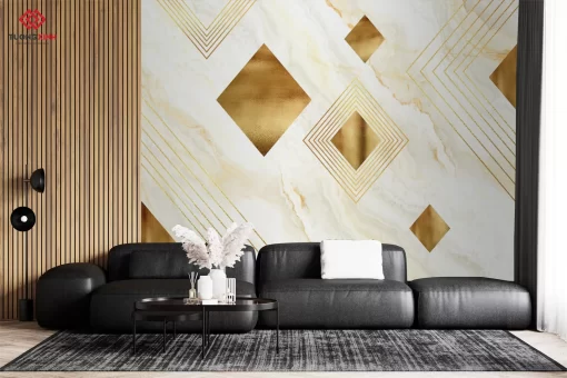 Tranh dán tường 3D trừu tượng nghệ thuật TDT1507