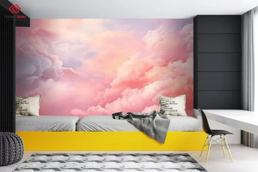 Tranh dán tường 3D phong cảnh bầu trời TDT1407