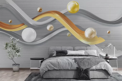 Tranh dán tường 3D trừu tượng nghệ thuật TDT905