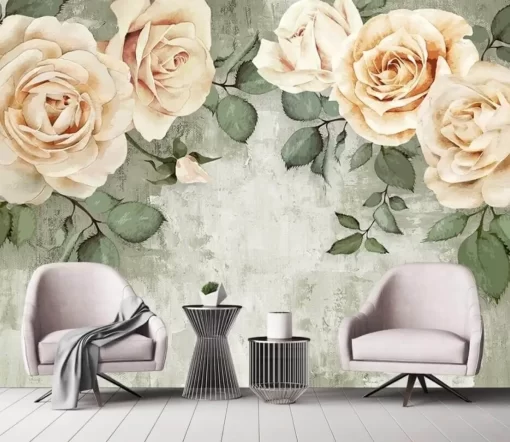 Tranh dán tường 3D bông hoa nghệ thuật TDT973