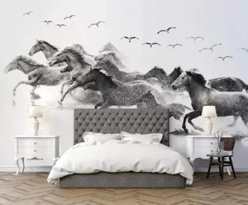 Tranh dán tường 3D động vật hoang dã TDT957