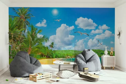 Tranh dán tường 3D phong cảnh biển TDT926