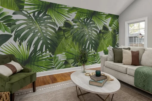 Tranh dán tường 3D lá cây nghệ thuật TDT604