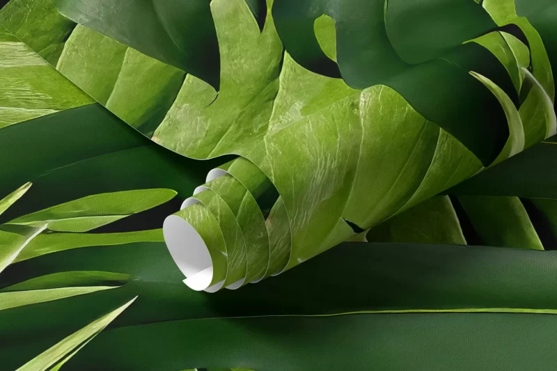 Tranh dán tường 3D lá cây nghệ thuật TDT604 - Ảnh 2
