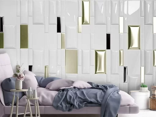 Tranh dán tường 3D trừu tượng nghệ thuật TDT855