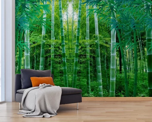 Tranh dán tường 3D phong cảnh rừng tre TDT786