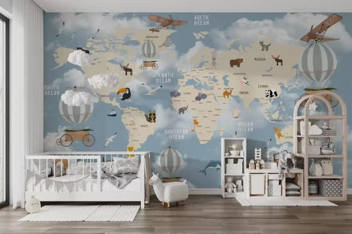 Tranh dán tường 3D trang trí phòng ngủ cho bé TDT893