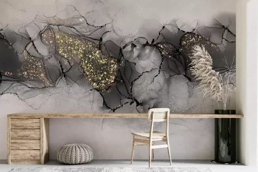 Tranh dán tường 3D trừu tượng nghệ thuật TDT832