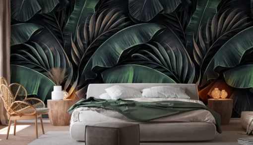 Tranh dán tường 3D lá cây nghệ thuật TDT813