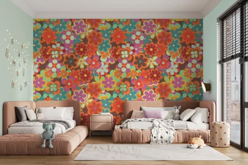 Tranh dán tường 3D bông hoa nghệ thuật TDT984