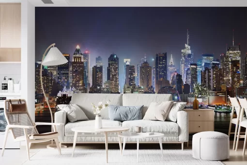 Tranh dán tường 3D phong cảnh thành phố hiện đại TDT1046