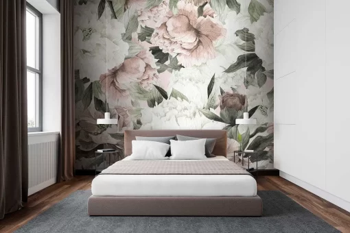 Tranh dán tường 3D bông hoa nghệ thuật TDT1015