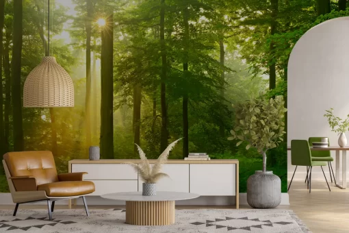 Tranh dán tường 3D phong cảnh rừng cây TDT781