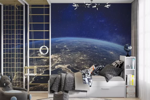 Tranh dán tường 3D vũ trụ rông lớn TDT1000