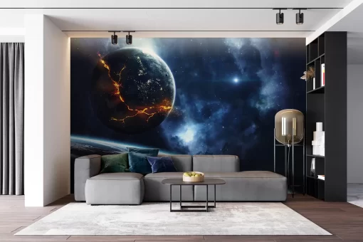Tranh dán tường 3D vũ trụ rộng lớn TDT994