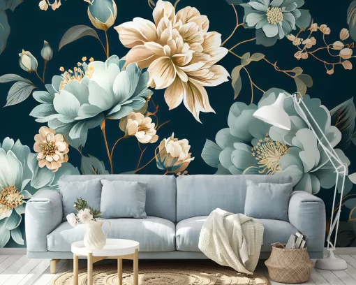 Tranh dán tường 3D bông hoa nghệ thuật TDT972