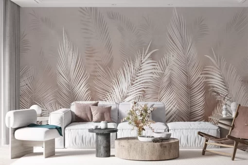 Tranh dán tường 3D lá cây nghệ thuật TDT607