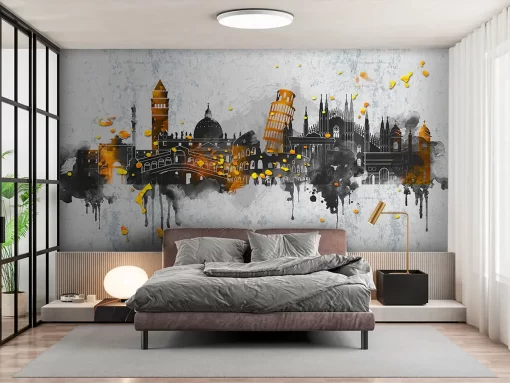 Tranh dán tường 3D địa danh nổi tiếng TDT1059