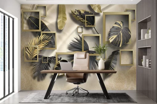 Tranh dán tường 3D trừu tượng nghệ thuật TDT799