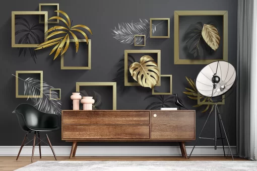 Tranh dán tường 3D trừu tượng nghệ thuật TDT777