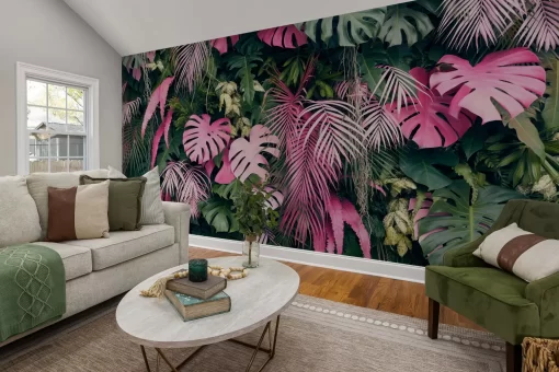 Tranh dán tường 3D lá cây nghệ thuật TDT609