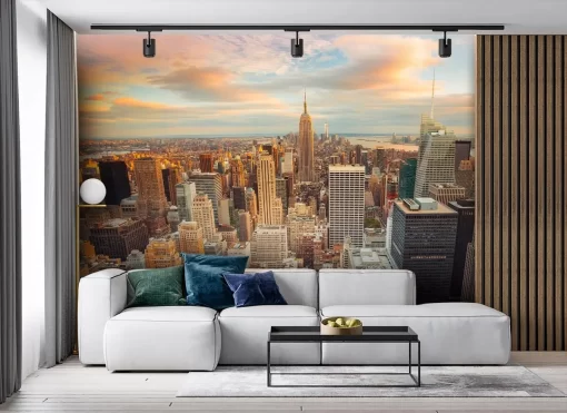 Tranh dán tường 3D phong cảnh thành phố hiện đại TDT940