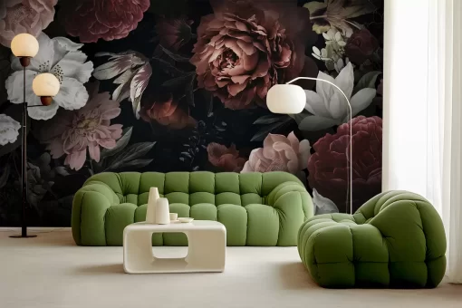 Tranh dán tường 3D bông hoa nghệ thuật TDT907