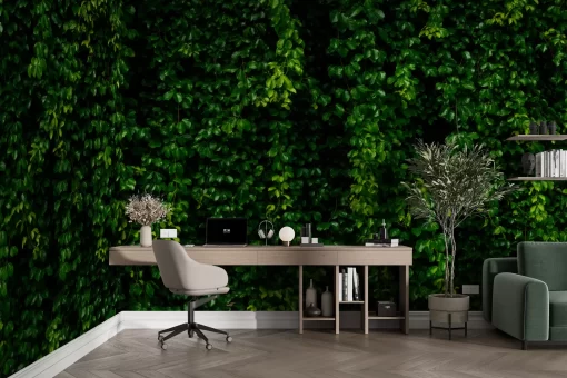 Tranh dán tường 3D lá cây nghệ thuật TDT778