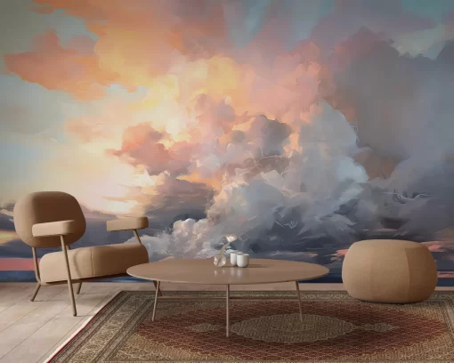 Tranh dán tường 3D phong cảnh bầu trời TDT924