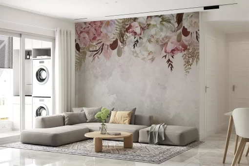 Tranh dán tường 3D bông hoa nghệ thuật TDT1014