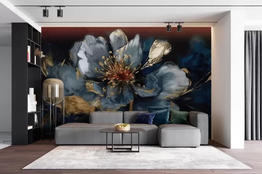 Tranh dán tường 3D bông hoa nghệ thuật TDT912