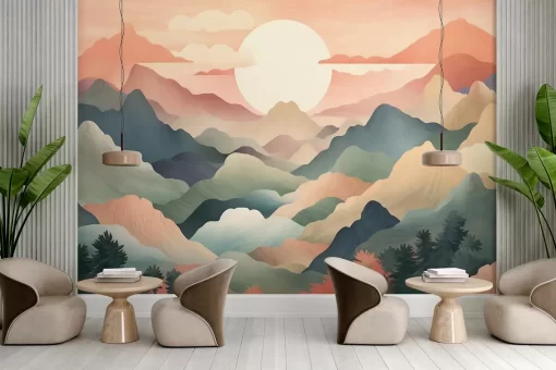 Tranh dán tường 3D phong cảnh thiên nhiên TDT1040