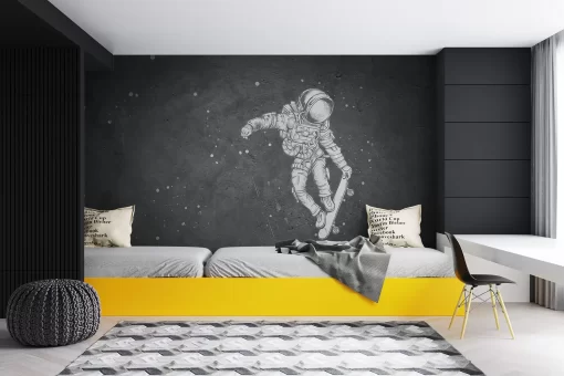 Tranh dán tường 3D phi hành gia TDT999
