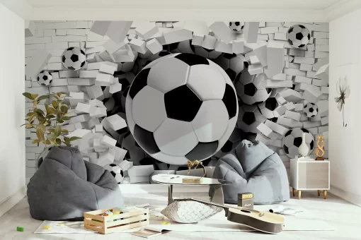 Tranh dán tường 3D quả bóng thể thao TDT969