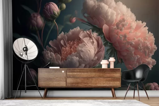 Tranh dán tường 3D bông hoa nghệ thuật TDT909